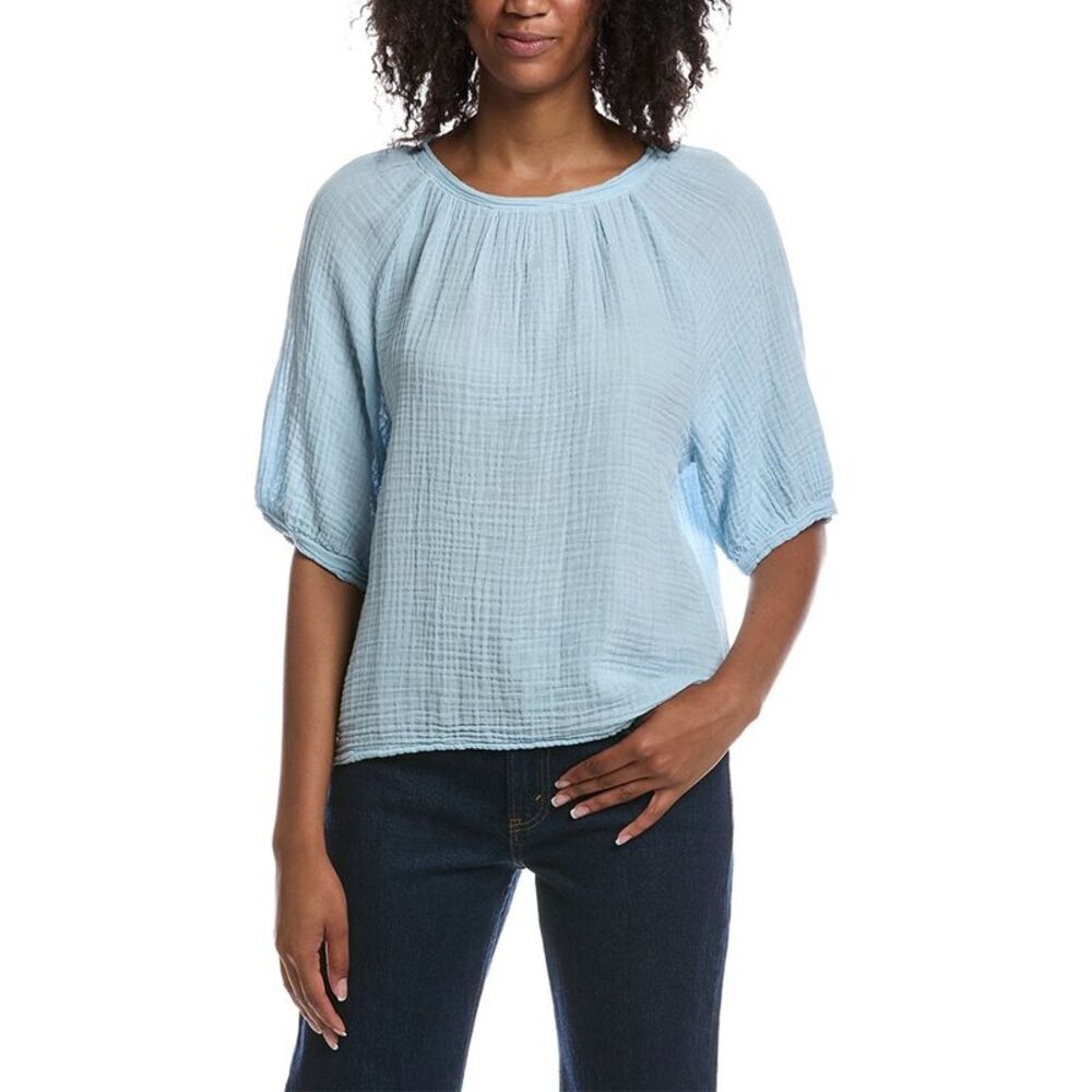 Michael Stars Womens Jane Puff Sleeve Top